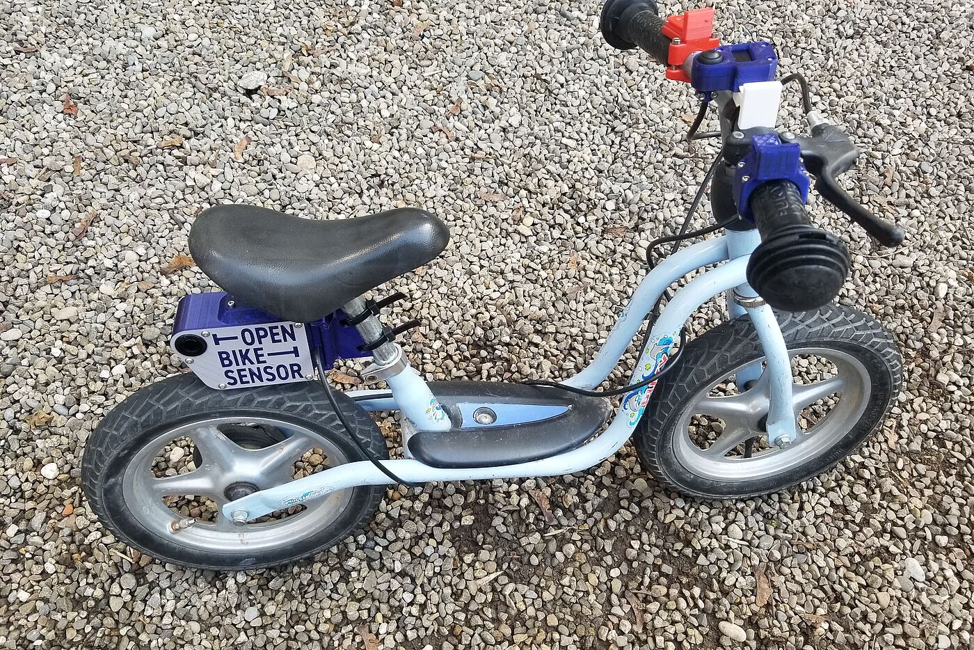 OpenBikeSensor an einem Kinderrad