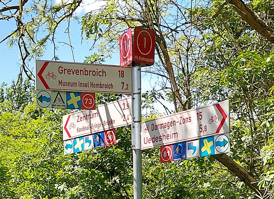 Knotenpunkt 1 an der Grimlinghauser Brücke Knotenpunkt 1 an der Grimlinghauser Brücke